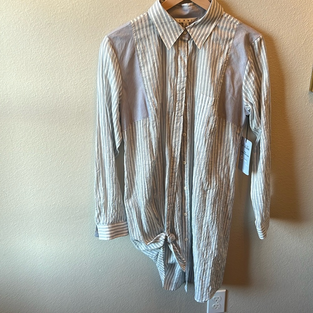 CAbi | Pucker Stripe Shirt